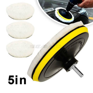 SEAMETAL 3/4/5/ Inches Car Polishing Disc Car Beauty Waxing Self-Adhesive Disc Wool Sponge Pad Auto Polisher Sponges Discs