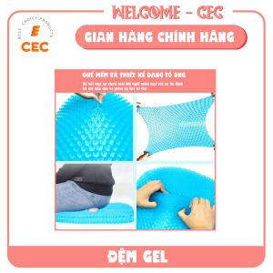 Đệm ngồi Gel 3d tổ ong cỡ lớn - Nệm silicon thông minh Size lớn 47x42cm tặng túi bọc đệm Đàn hồi thoáng khí thư giãn G347 [CEC Store]