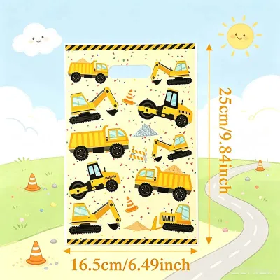 50-200PCS Plastic Gift Bags Birthday Party Cute Printed Candy Loot Bags Kids Favors Party Goodies Bag