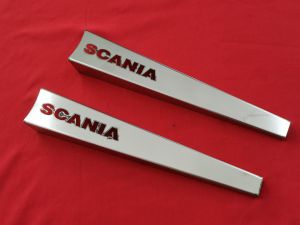 SCANIA /VOLVO Wiper Arm STAINLESS STEEL Covers in Set (2PCS)/不锈钢货车雨刮片个性装饰 字体设计 雨刷支架/Pendakap Pengelap Lori Krom