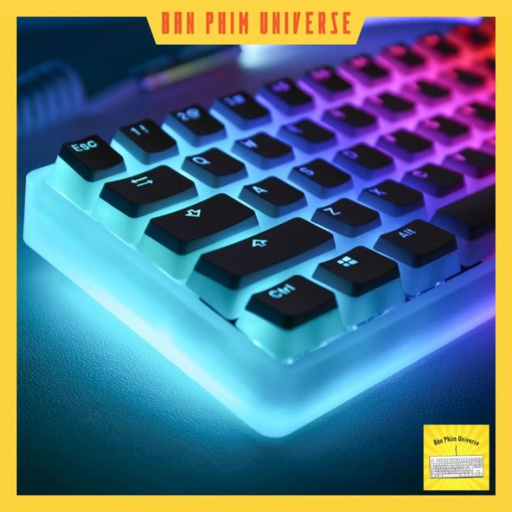 Keycap pudding đen trắng - keycap pbt double shot OEM profile 129 phím ...