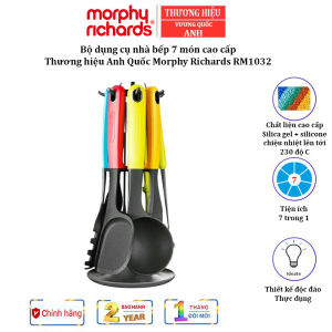 Bộ dụng cụ nhà bếp 7 món Morphy Richards MR1032 GỒM: Muỗng Phẳng Muỗng Súp Muỗng Thủng Cọ Quét Dầu Kẹp Kim châm thực phẩm...