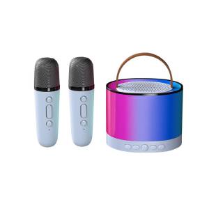 Music Player with Microphones Portable Wireless Bluetooth Speaker Integrated Karaoke Speaker Outdoor Portable Mini Speaker