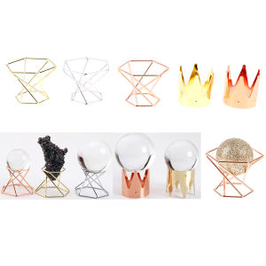 [tianjunmaoyi] จอแสดงผลฐานยืนสำหรับคริสตัลบอลแก้วลูกโลกหินอ่อนทรงกลมอัญมณีชั้น