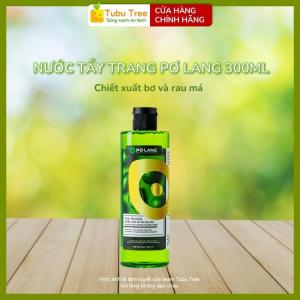 Nước Tẩy Trang Pơ Lang 300ml/ 50ml chiết xuất Bơ và Rau Má- Tẩy trang mắt môi da nhạy cảm