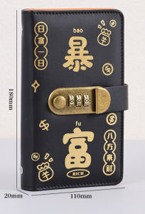 Cash Wallet With Combination Lock Cash Saving Password Lock Book Portable Money Secret Security Safe Box A6 Binder Wallet