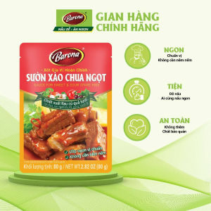 Combo 20 gói Xốt gia vị hoàn chỉnh Barona - Sườn xào chua ngọt 80gr