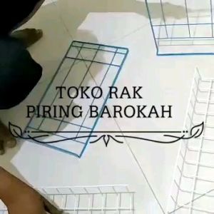 Rak gelas rata 2 tingkat serbaguna perlengkapan dapur free packing kardus rpk02