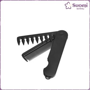 Suomi 2-in-1 Portable Folding Comb Barber Clipper Comb Wide Tooth Oil Head Hair Comb for Men