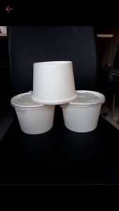 Tô giấy 750ml dáng cao Set 25-100 cái kèm nắp