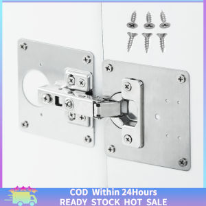 5Pcs Stainless Steel Cabinet Hinge Repair Plate Brackets Kitchen Cupboard Door Hinge Repair Plate