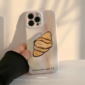 【Hard Case】 Croissant Bracket Niche IPhone 15 15plus 15pro 15promax 14 14plus 14pro 14promax 13Pro/12Promax Phone Case for 11 11 Pro 11 Pro Max X Xs Xr Xs Max 7 8 Plus Soft Shell