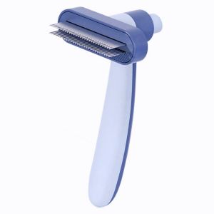 VMCTRD Double Row Pet Comb Adjustable Massage Function Self Cleaning Dog Brush Durable Hair Removal Tool Dog Hair Comb Dogs