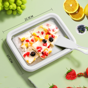 [SG Local Stock]Rolled Ice Cream Maker Plates Sorbet Maker Fried Yogurt Machine Freeze Ice Cream Maker Tray/free 2 shovels