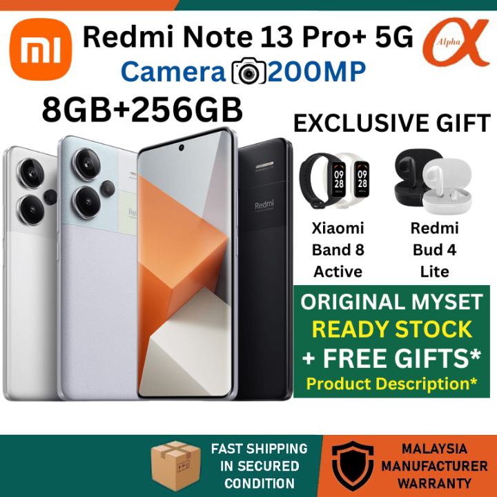Xiaomi Redmi Note 13 Pro 5G [8GB RAM + 256GB ROM] / Xiaomi Redmi Note 12 Pro  5G / 4G - Original Mi Malaysia