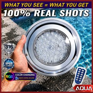 LED Pool Light IP68 Waterproof 25W 35W 45W RGB 316 Stainless Steel Swimming Pool Accessories