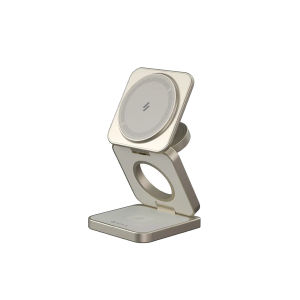 AADAM elements Mag 3 Pro Qi2 Magnetic 3-in-1 Foldable Travel Charging Station - Magnetic Ring Included