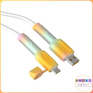 Soft Silicone Cable Winder Protectors for Android USB to Type-C Charger Cable Accessory 1Set