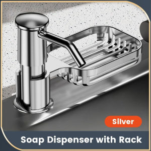 Hand Press Kitchen Sink Soap Dispenser Large Flow ABS Pump Head with Extension Tube for Kitchen Liquid Soap