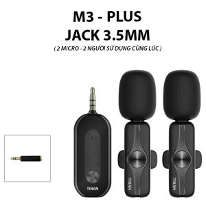 (2* microphone) Micro Thu Âm Kẹp Áo Không Dây TINAN M3 Hỗ Trợ Điện Thoại và Máy Tính