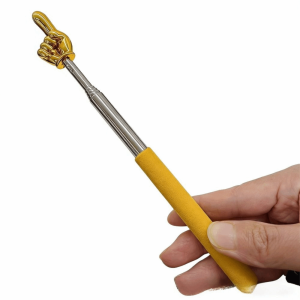 KAWAII BOX 5pcs 201 Stainless Steel Teaching Pointer TPR Grip Handle Stainless Steel Finger Reading Stick Precise Pointing Stable Using Experience Stretchable Finger Reading Stick Classroom