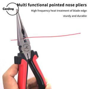 💖【Special price】💖Cjing คีมปากโค้ง6 8  คีมปากแหลมเครื่องมืออเนกประสงค์528A R-526A