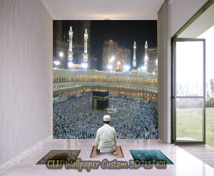 Wallpaper Dinding 3D Custom Motif Islamic- wallpaper dinding murah - wallpaper mushola - wallpaper stiker