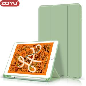 ZOYU เคสไอแพด เคสซิลิโคน เข้ากันได้กับ iPad 10.2 iPad gen 9 8 7 case ไอแพด รุ่นที่ 9 รุ่นที่ 8 รุ่นที่ 7 พร้อมที่ใส่ดินสอ เคส iPad แบบดินสอรีบาวด์พร้อมฝาหลังแบบ TPU ที่ยืดหยุ่นได้