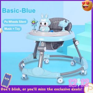 Walker Baby Girl & Baby Boy Adjustable Safety Learning Walker With Music Rabbit Toys
