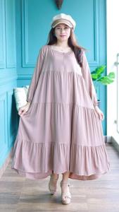 GALERI Midi Dress 3 Umpak NONI LALUNA Bahan Rayon twill Premium