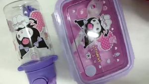 DD 3 Bahagian Bekal Kotak Makanan Kanak Kanak Comel Pelbagai Warna Kids Leak Proof Easy Clean Comparment Lunch Box卡通學校餐盒