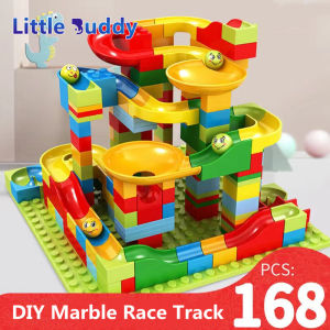 Little Buddy c Marble Race Track Ball Block Funnel Slide Brick Children Toys Kids Boys and Girls Gifts