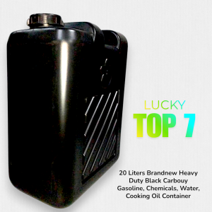 20 Liters Brandnew Heavy Duty Black Water Congtainer/ High Quality Water Plastic Water Bottle Jar/ Carbouy Gasoline Chemicals Water Cooking Oil Container/Empty Fuel Storage/ Water Jug