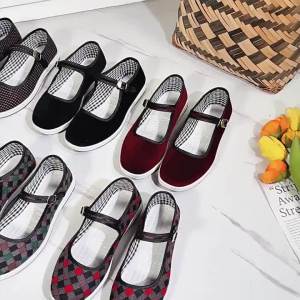 WomenS Cloth Shoes Single-Strap Formal Performance Work Shoes For Mothers Durable Lightweight Non-Slip Flat Shoes