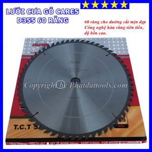 Lưỡi Cưa Gỗ CARES D355 - 60 Răng