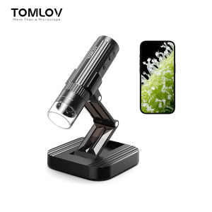 [🌷Local delivery🌷]TOMLOV DM1S Wireless Digital Microscope [Easy and Fun] 50X-1000X 1080P HD WiFi Portable Handheld USB Trichome Mini Coin Microscope Camera Magnifier with Stand for iPhone iPad Android Phone & PC