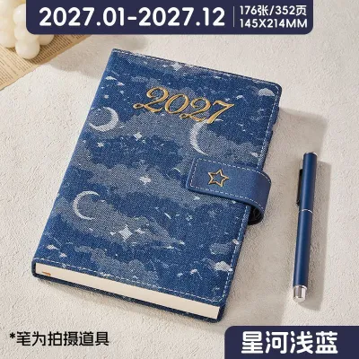 Agenda 2027 Fabric Schedule Planner Stationery Organizer A5 Notebook and Journal Canlendar Notepad Diary Sketchbook Note Book