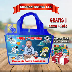 (75 PCS KFC) Tas Ultah Anak Muat KFC Tas Ultah Murah Muat KFC Tas Ulang Tahun Anak Free Nama Dan Foto Tas Ultah Murah Free Desain Karakter Bebas Tas Snack Ulang Tahun Tas Souvenir Ultah Tas Berkat Tas Aqiqah Tas Mengenang Tas Khajatan Tas Khitan