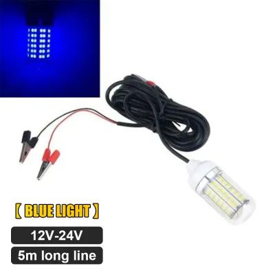 Fishing Light Underwater LED Lamp Powerful Bright for Night Fishing Saltwater Freshwater Deep Sea Attracts Fish Tilapia Bangus Tuna Portable Battery Rechargeable Fish Finder Lure