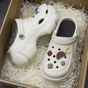 [Free Shipping] Parent-child clogs with thick soles for women suitable for outdoor wear 2025 new summer model height-increasing non-slip high-heeled beach Eva slippers for women