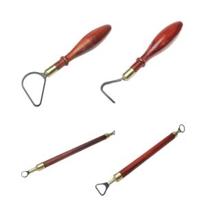 Kirilgu Premium Ceramic Carving Tool Hardwood Handle and Sturdy Alloy Tip Carving Instrument for Pottery and Clay Art 17.3Cm T2Y7B