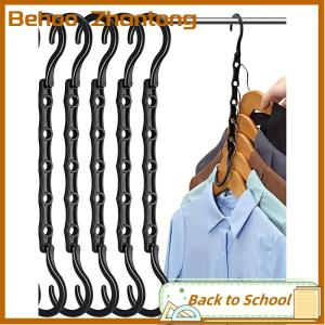 Behoo Space Saving Storage Hangers Multifunction Plastic Clothes Racks Rotary Organizer Hangers 5 Hole Magic Closet Wardrobe Organizer