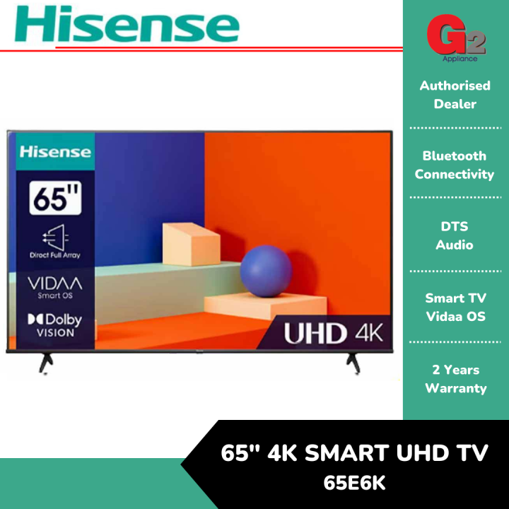 HISENSE 65" 4K SMART UHD TV 65E6K (READY STOCK)HISENSE WARRANTY