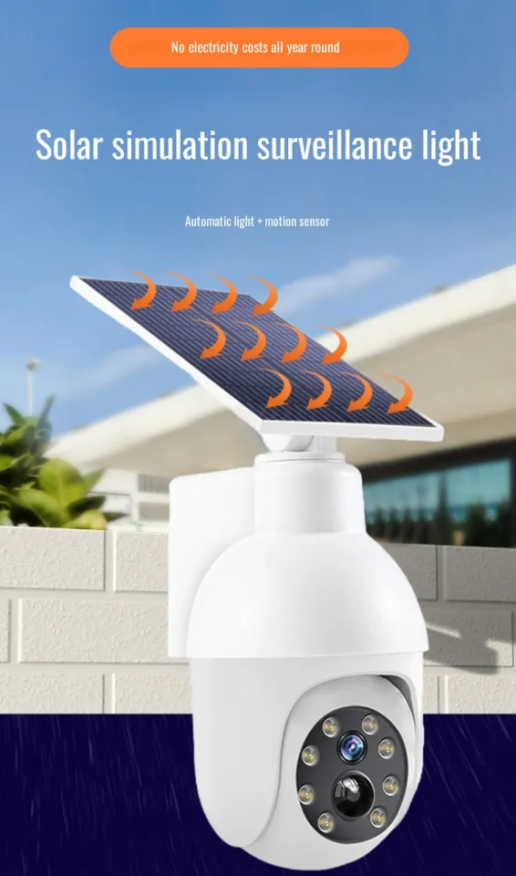 Simulated Surveillance Camera Street Light Solar 360 Auto Tracking Outdoor  Waterproof Light