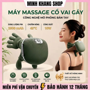 MÁY MASSAGE CỔ VAI GÁY HÌNH BÀN TAY KẾT HỢP CHƯỜM HƠI ẤM GIẢM STRESS MỆT MỎI