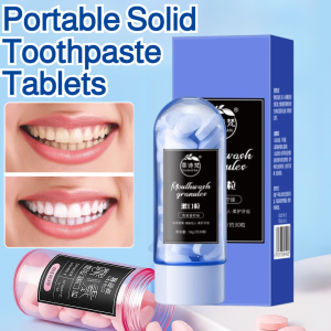 Portable Solid Toothpaste Tablets Chewing Tooth Cleaning Tablets Fresh Breath Oral Care Travel Oral Care