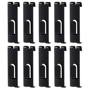 10pcs Heavy Duty Metal Grid Panel Hooks Smooth Black Finish Corrosions Resistant Hangers Wall Mounted Display Hooks
