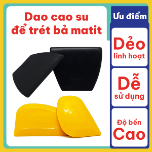 Dao trét ma tit cao su mềm dẻo linh hoạt độ bền cao loại màu vàng và đen