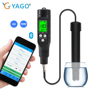 RC YAGO Portable Bluetooth DO Meter Water Meter Smart Dissolved Oxygen Meter Detect Oxygen for Fish Pond Temperature Auarium Sea Water