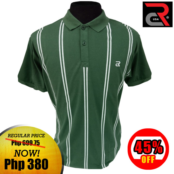 CLUB R MENS TSHIRT WITH COLLAR VERTICAL STRIPES | Lazada PH